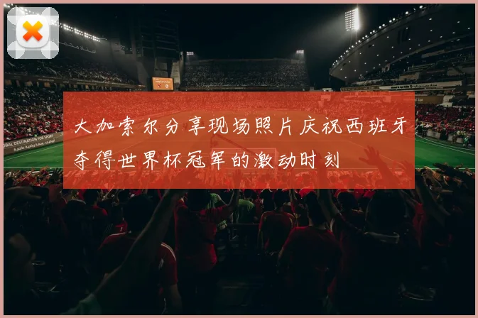 大加索尔分享现场照片庆祝西班牙夺得世界杯冠军的激动时刻
